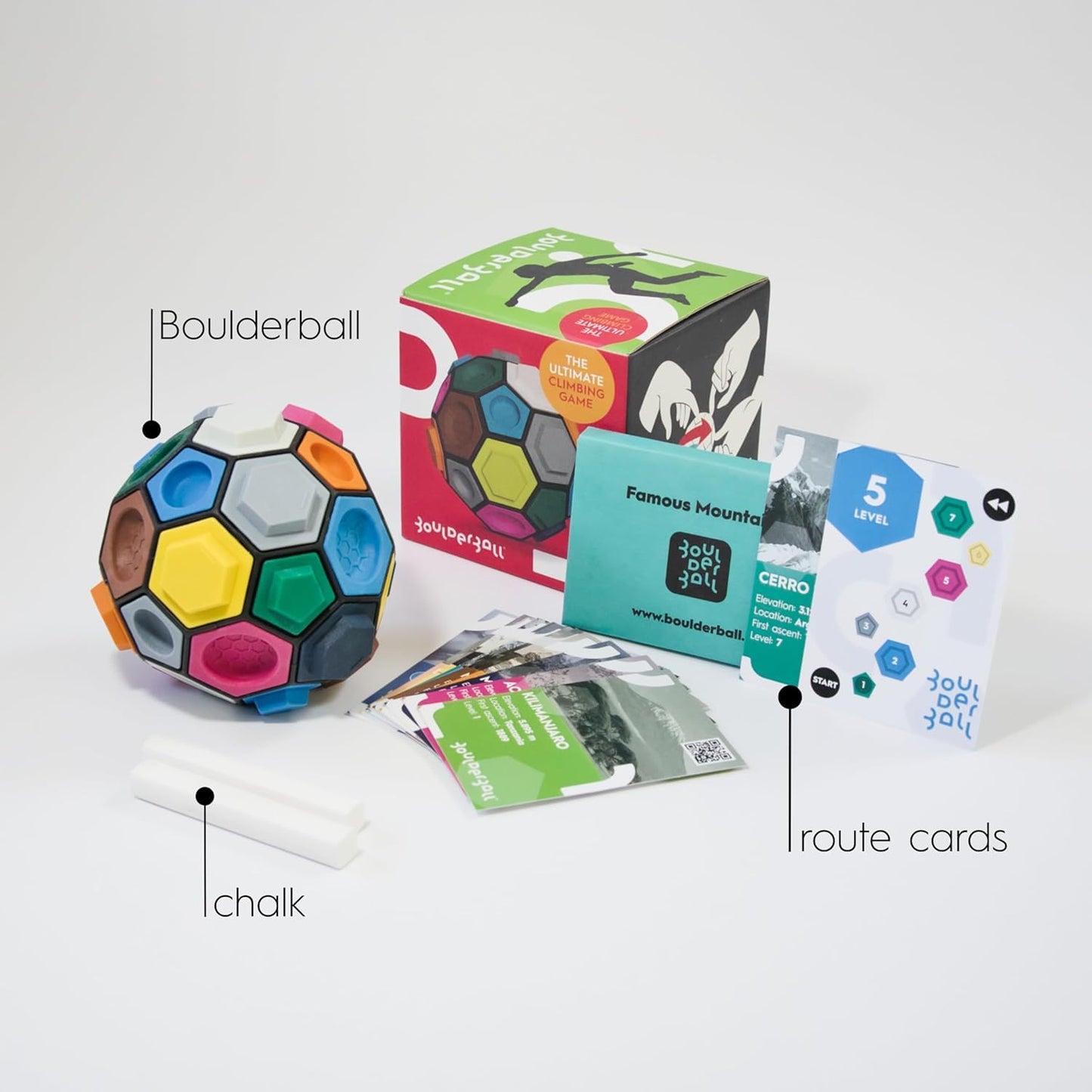 BOULDER BALL BOULDERBALL Basic 3D Climbing Ball — Pocket-Sized Puzzle & Travel Climbing Toy