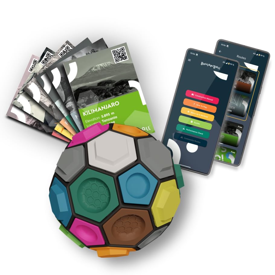 BOULDER BALL BOULDERBALL Basic 3D Climbing Ball — Pocket-Sized Puzzle & Travel Climbing Toy