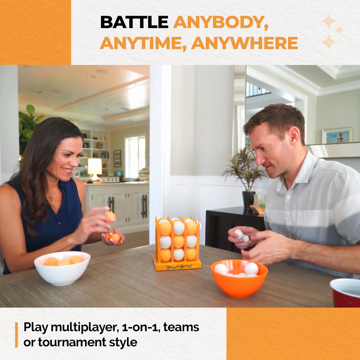 Bounce Battle Tournament Edition – Wood Game Set with 36 Battle Cards | Fast-Paced Family Strategy Game
