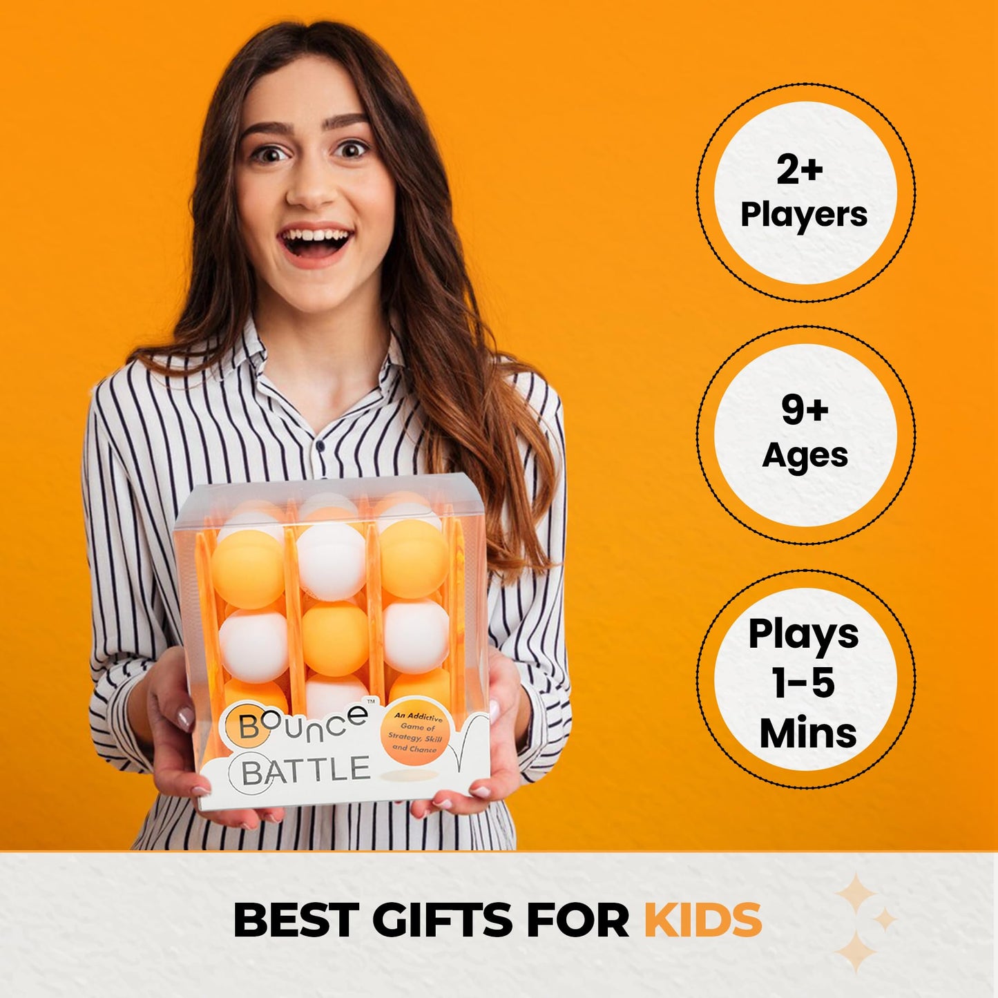 Bounce Battle™ Marbled Edition – Fast-Paced Family Party Game (27 Balls)