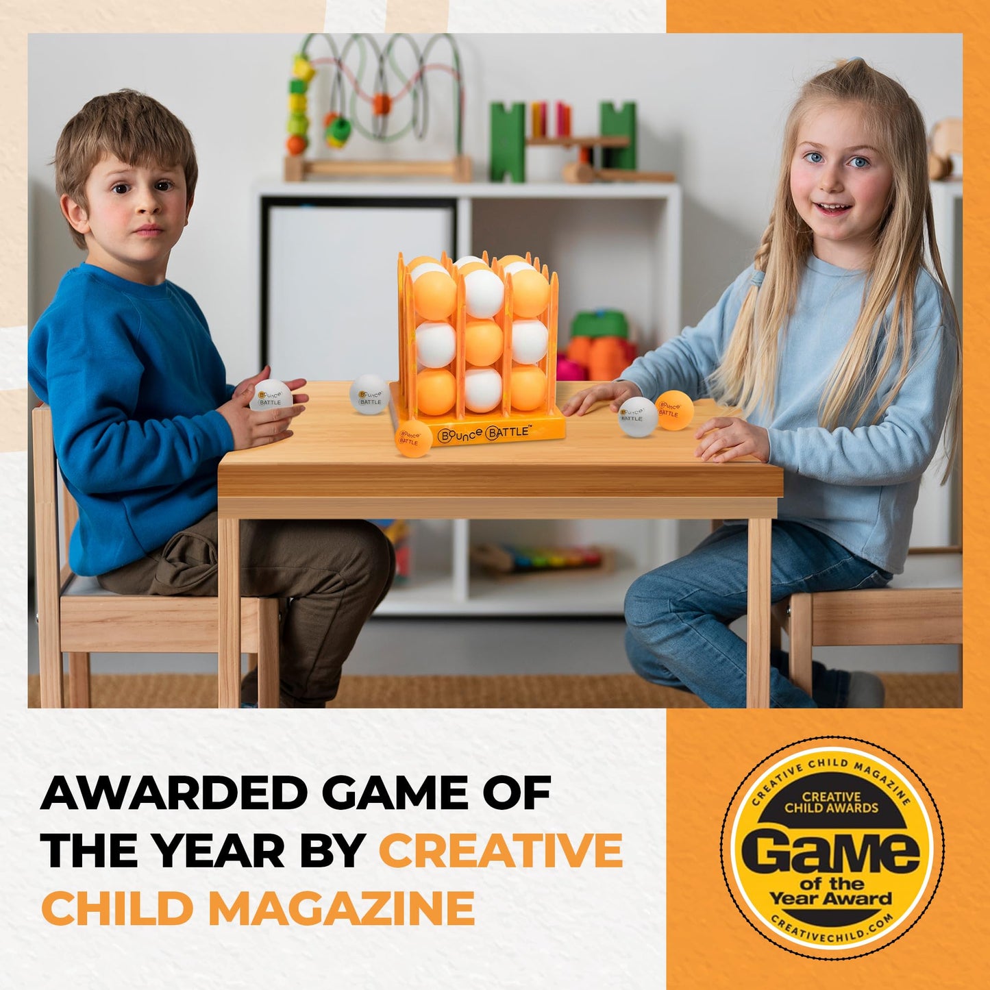 Bounce Battle™ Marbled Edition – Fast-Paced Family Party Game (27 Balls)