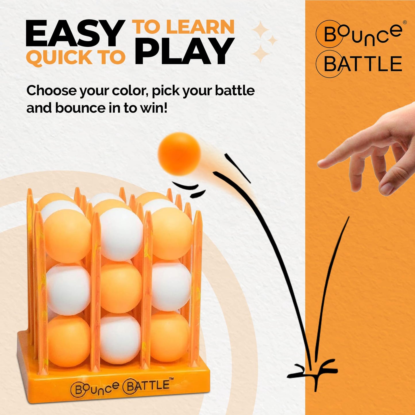 Bounce Battle Tournament Edition – Wood Game Set with 36 Battle Cards | Fast-Paced Family Strategy Game