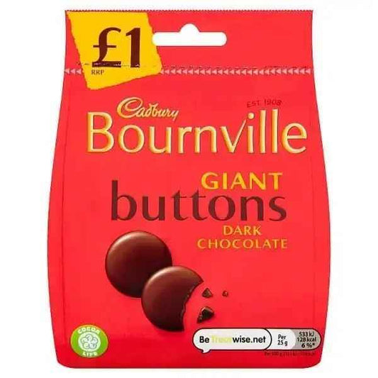 Bourneville Drk Button PM100 (Case of 10)