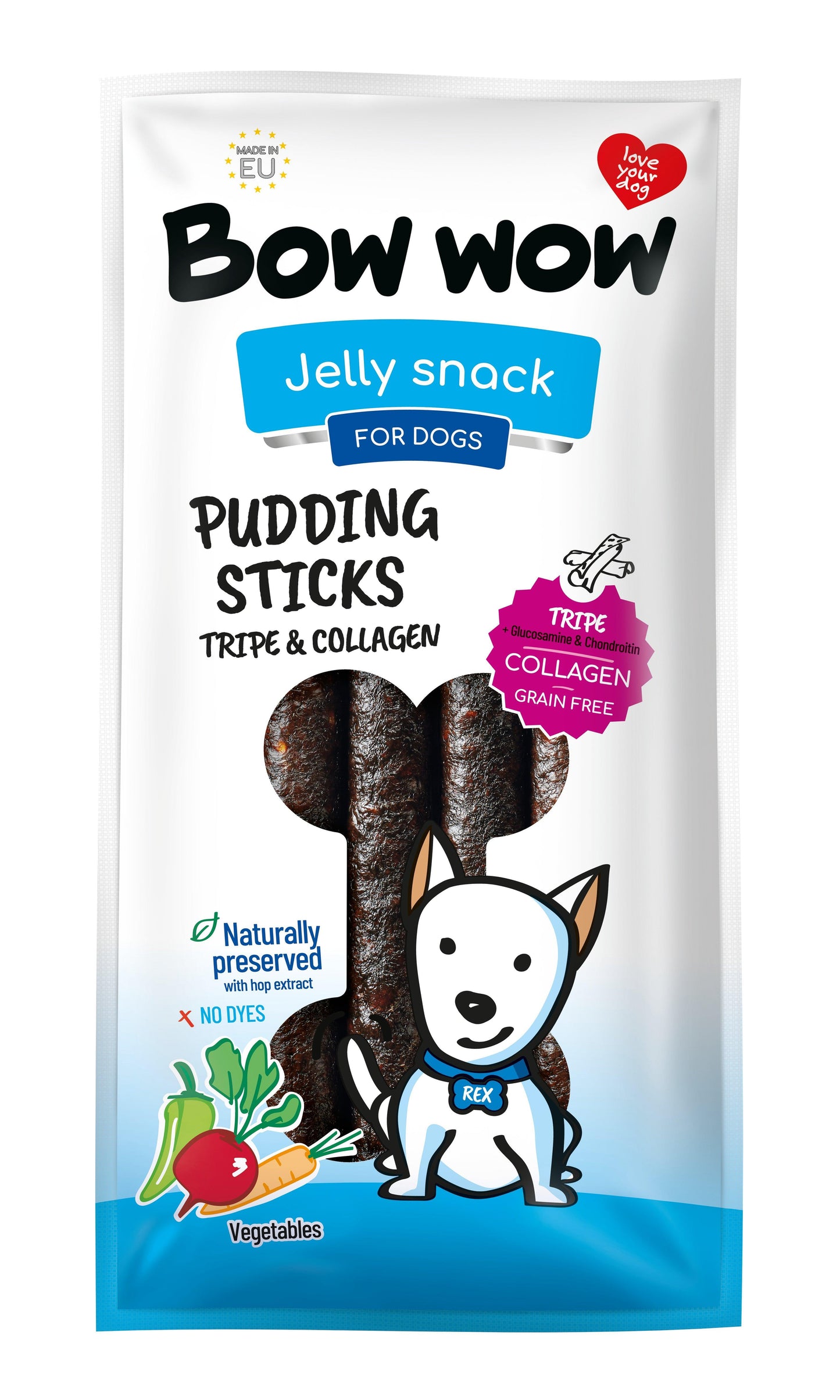 Bow Wow Pudding 6 Sticks Caramel 170g
