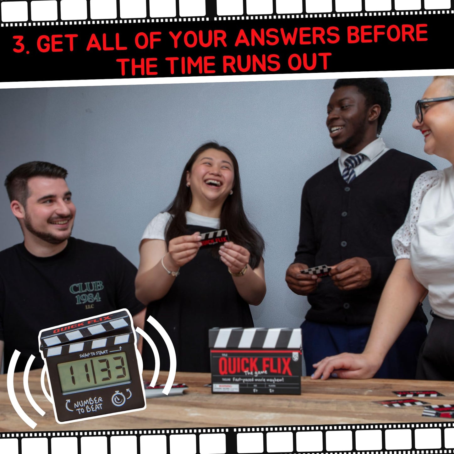Boxer Gifts Quick Flix Movie Trivia Game – Fun Family & Party Night | Film Lover Gift