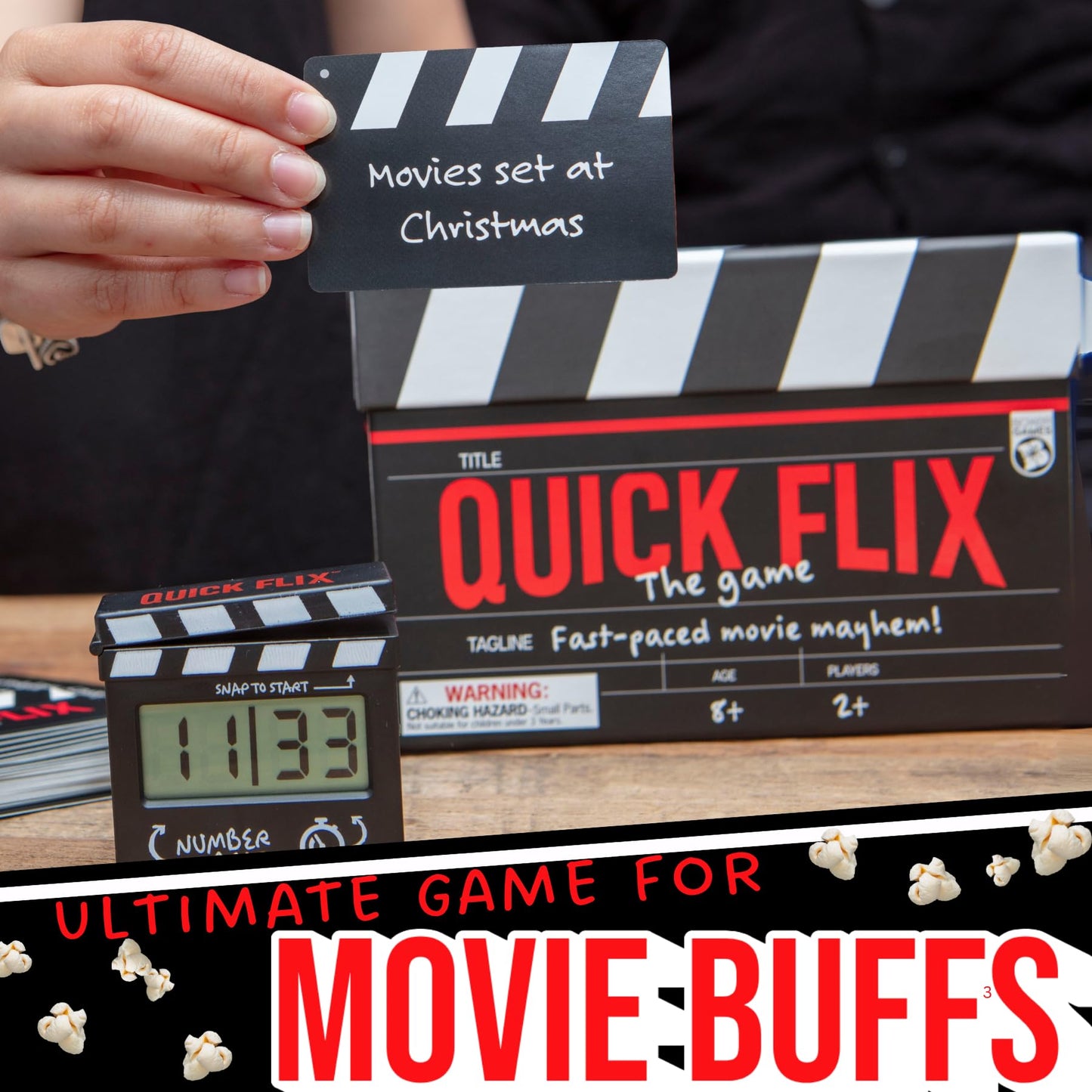 Boxer Gifts Quick Flix Movie Trivia Game – Fun Family & Party Night | Film Lover Gift