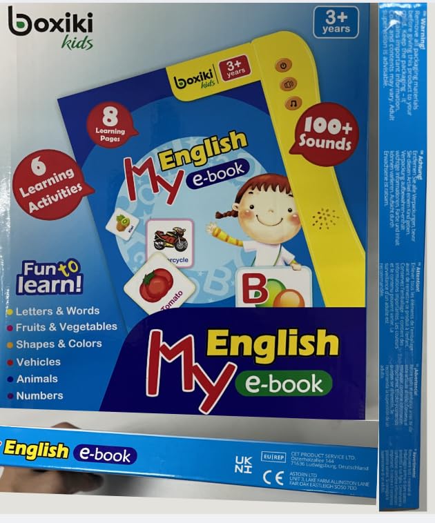 Boxiki Kids Preschool ABC Sound Book – Interactive Alphabet Learning Toy for Ages 3+