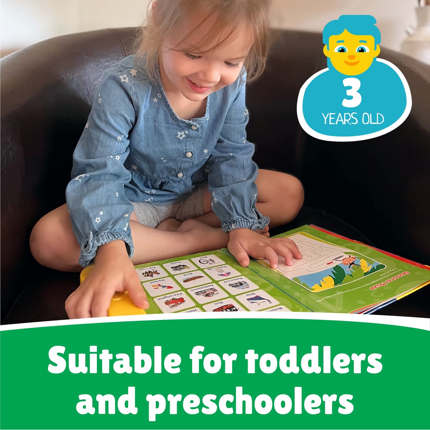Boxiki Kids Preschool ABC Sound Book – Interactive Alphabet Learning Toy for Ages 3+