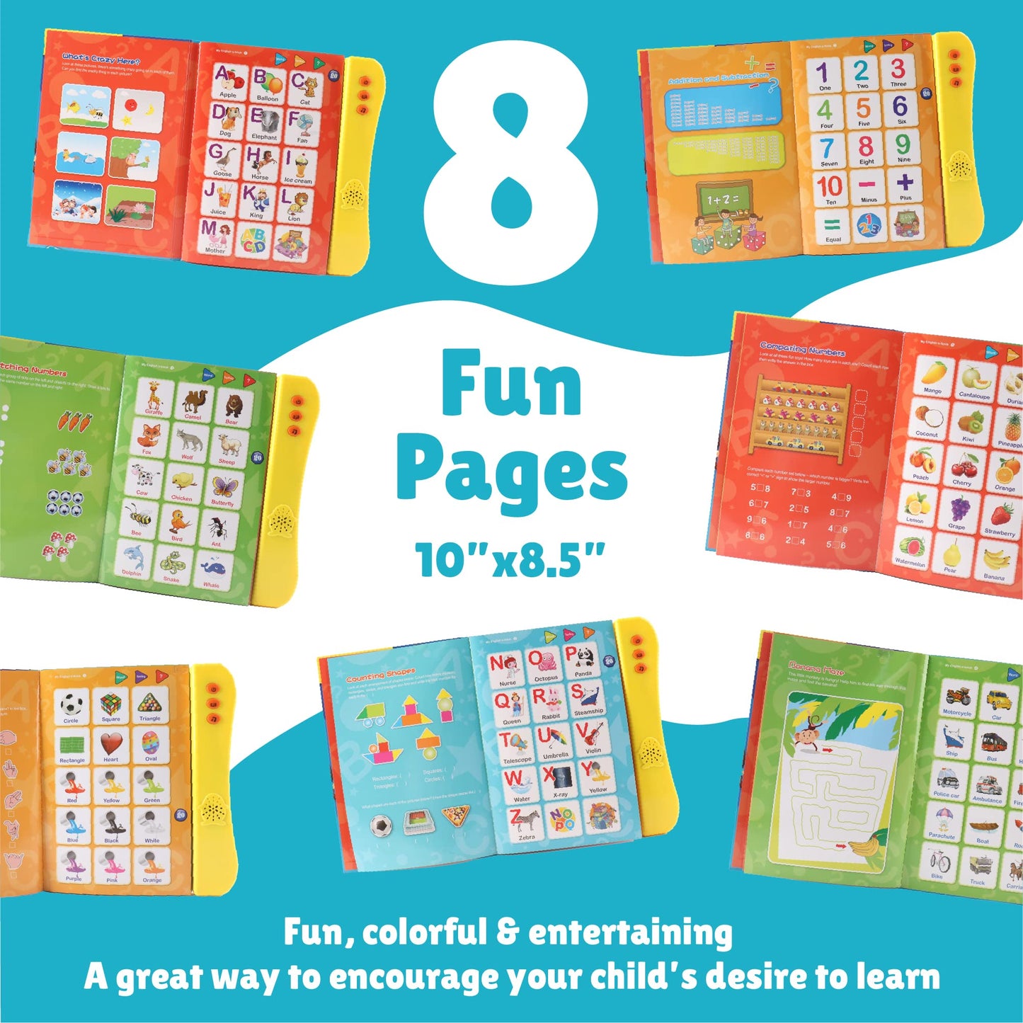 Boxiki Kids Preschool ABC Sound Book – Interactive Alphabet Learning Toy for Ages 3+