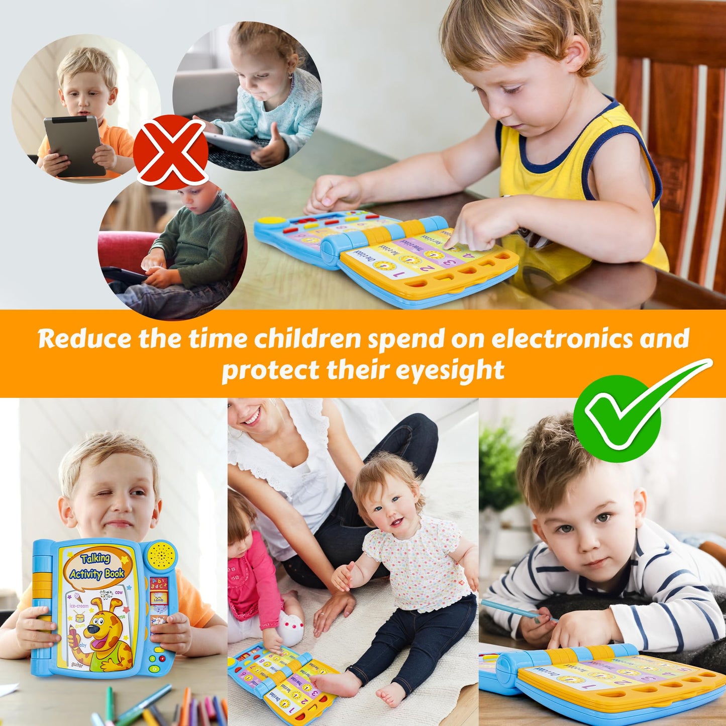 Boxiki Kids Talking Activity Book for 2 Years & Up – 5 Learning Activities