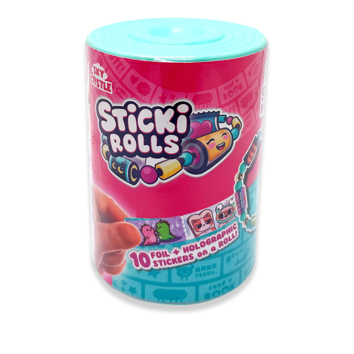 BoxLunch Sticki Rolls Sticker Bracelet – Holographic Surprise for Kids | Glow-in-the-Dark Fun