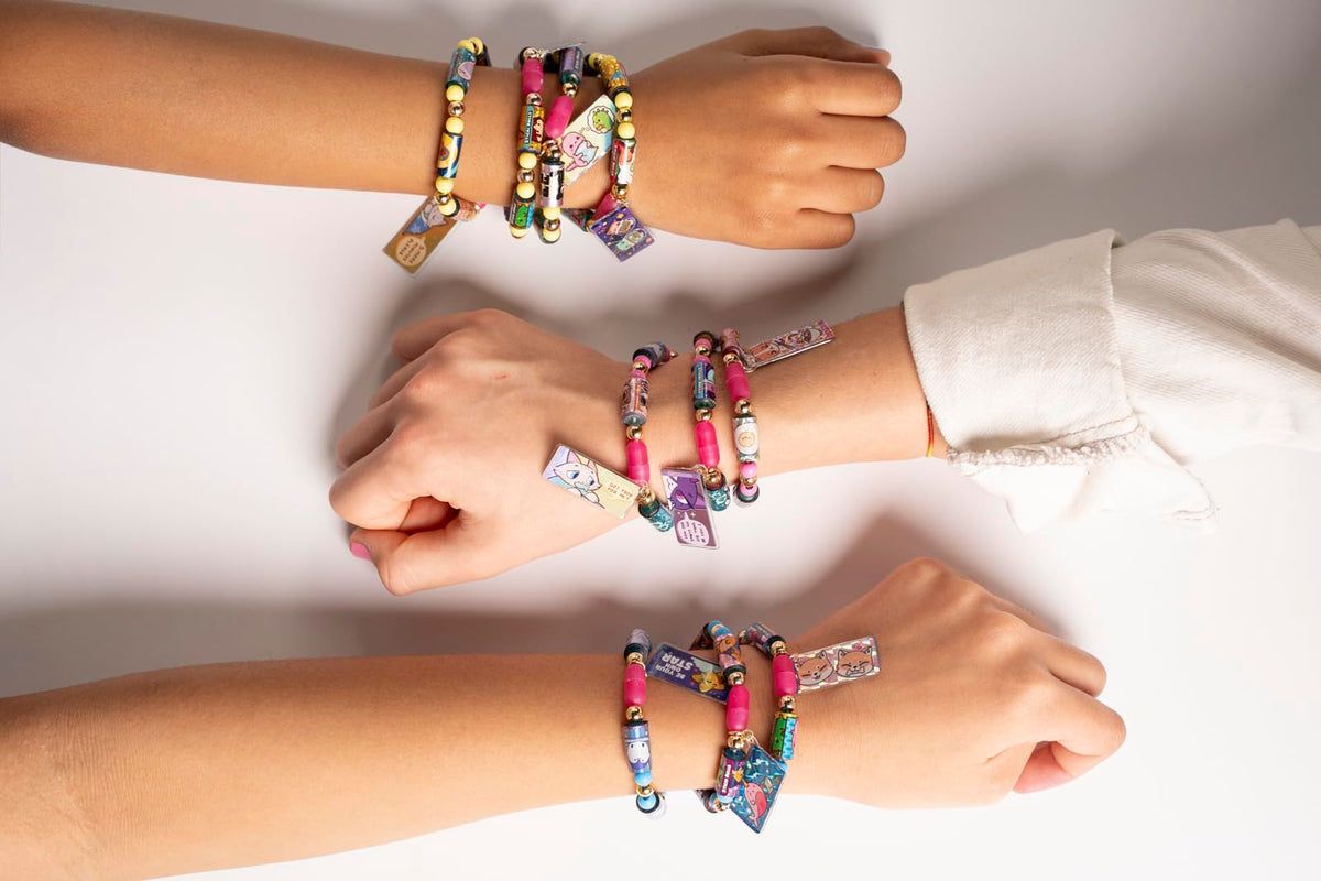 BoxLunch Sticki Rolls Sticker Bracelet – Holographic Surprise for Kids | Glow-in-the-Dark Fun