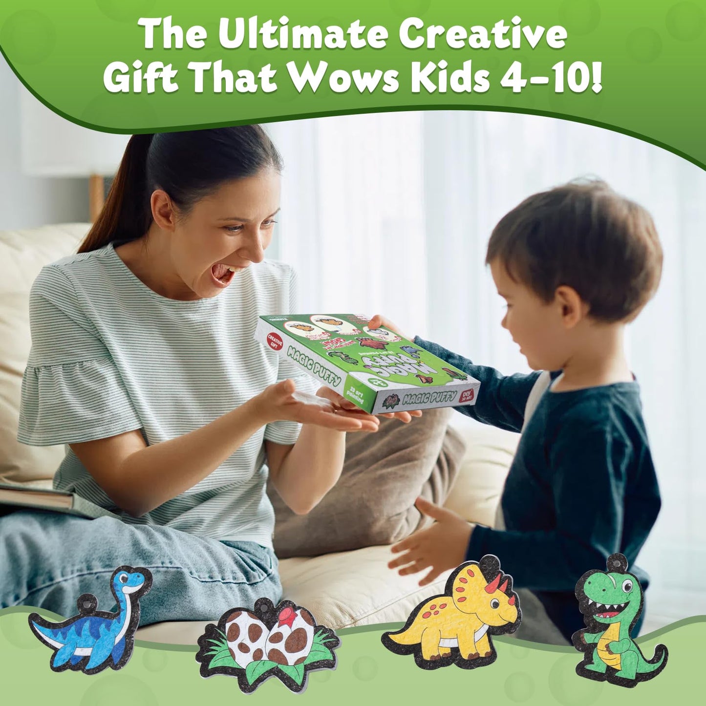 BoxNoble Magic Aqua Puffs – 3D Art Craft Kit for Kids (Ages 4–10)