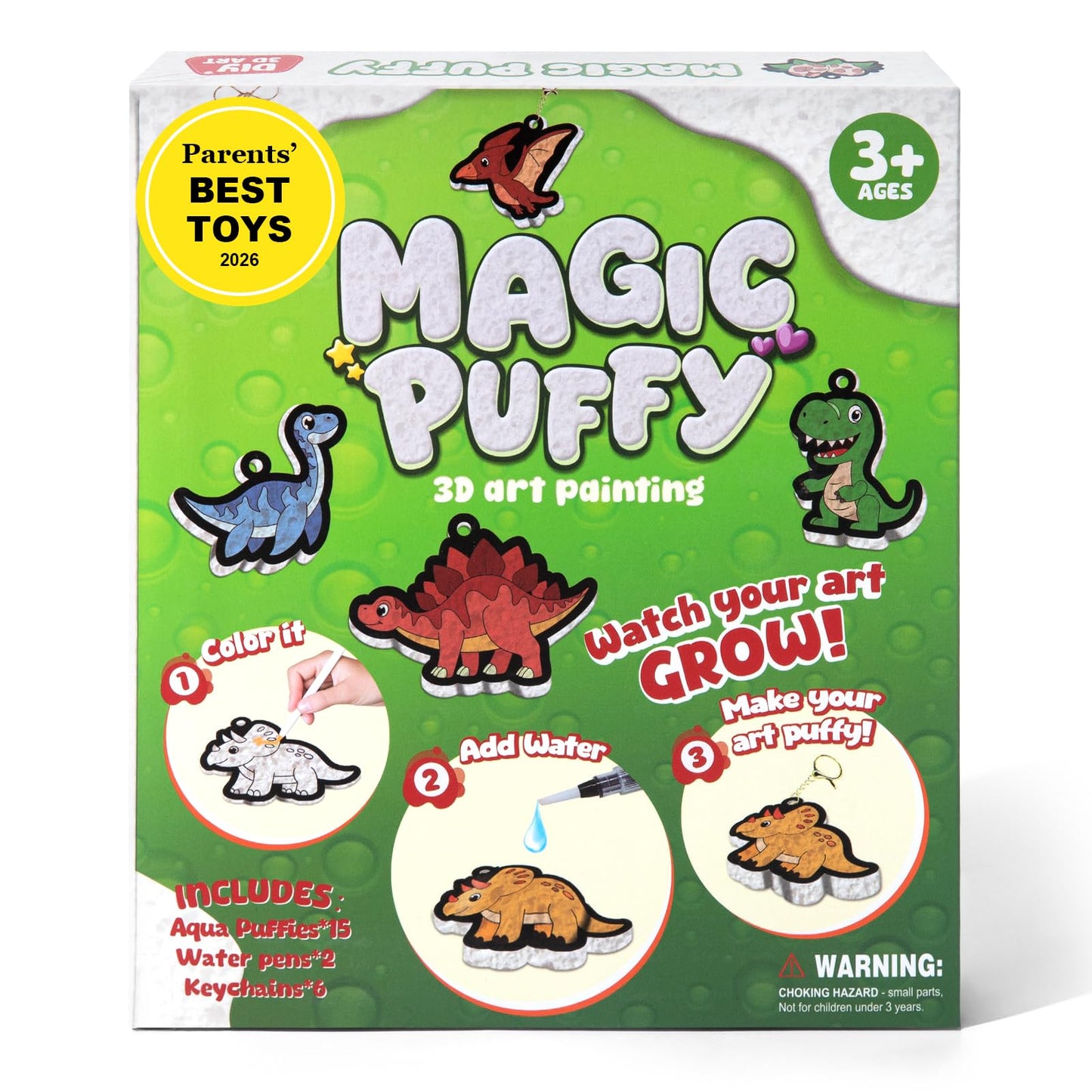 BoxNoble Magic Aqua Puffs – 3D Art Craft Kit for Kids (Ages 4–10)