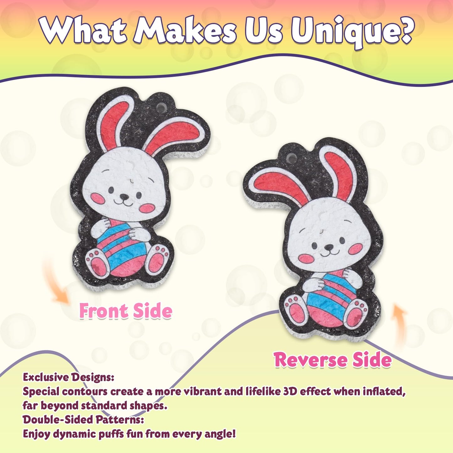 BoxNoble Magic Aqua Puffs – Mess-Free 3D Art Craft Kits for Kids Ages 4–10 (Easter)