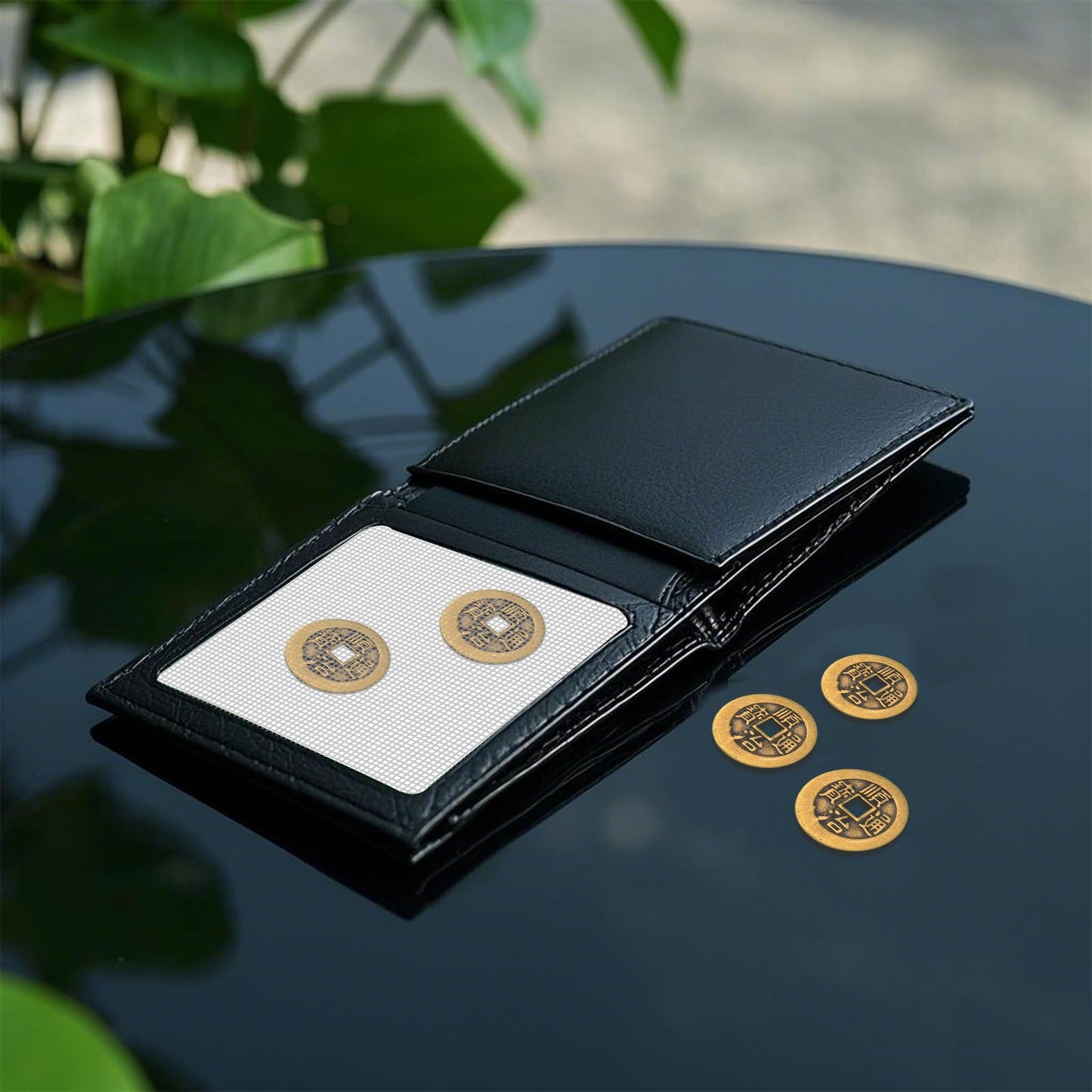BOXOB 6pcs I Ching Coins – 1.1" Brass Fortune Coins for Divination & Decor