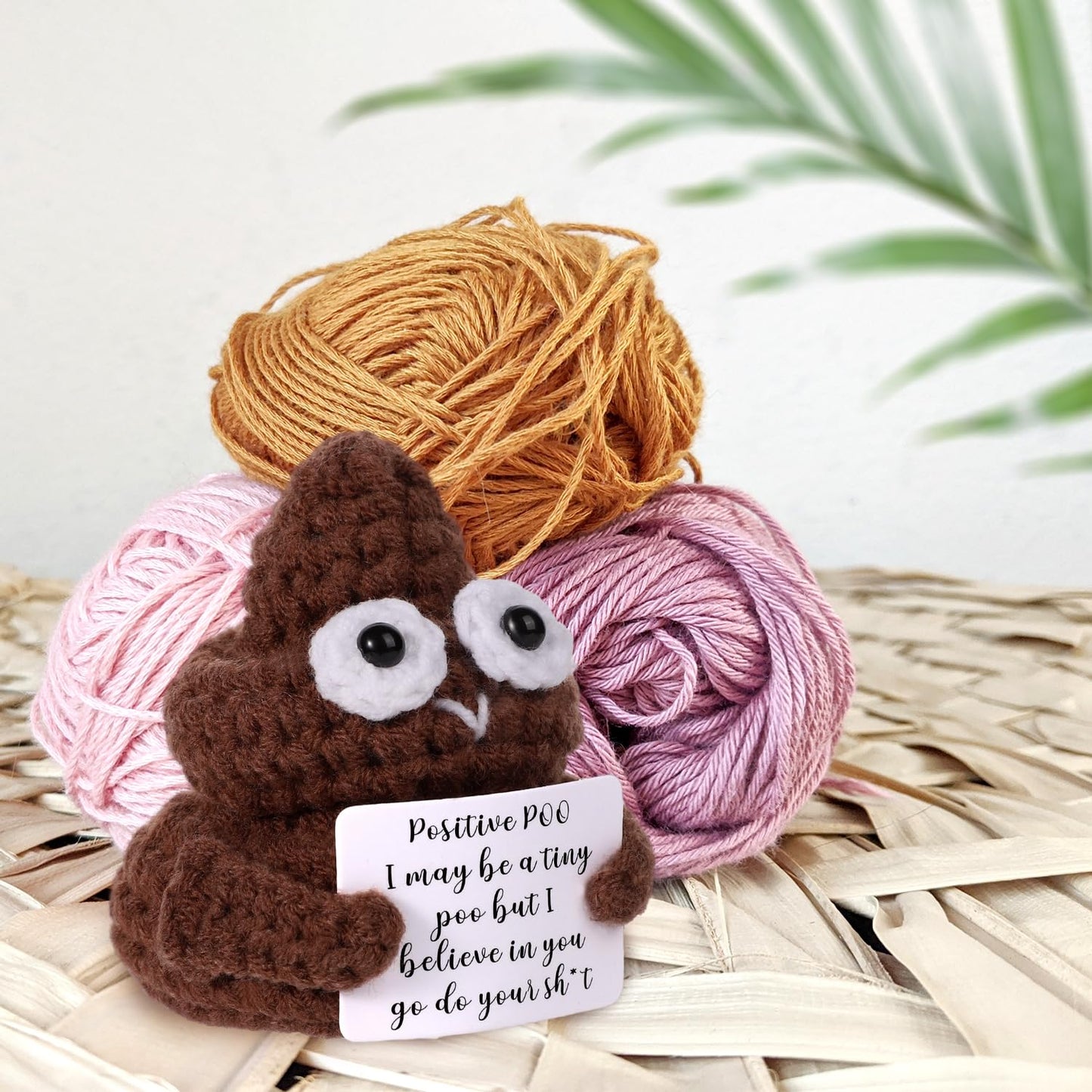 BOXOB Mini Funny Poo Doll - 3in Knitted Encouragement Toy for Gifts