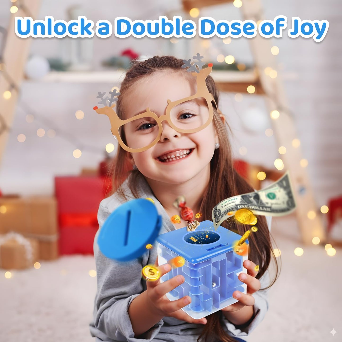 Boxveria Money Maze Puzzle Box Blue – Creative Cash Gift Boxes for All Ages