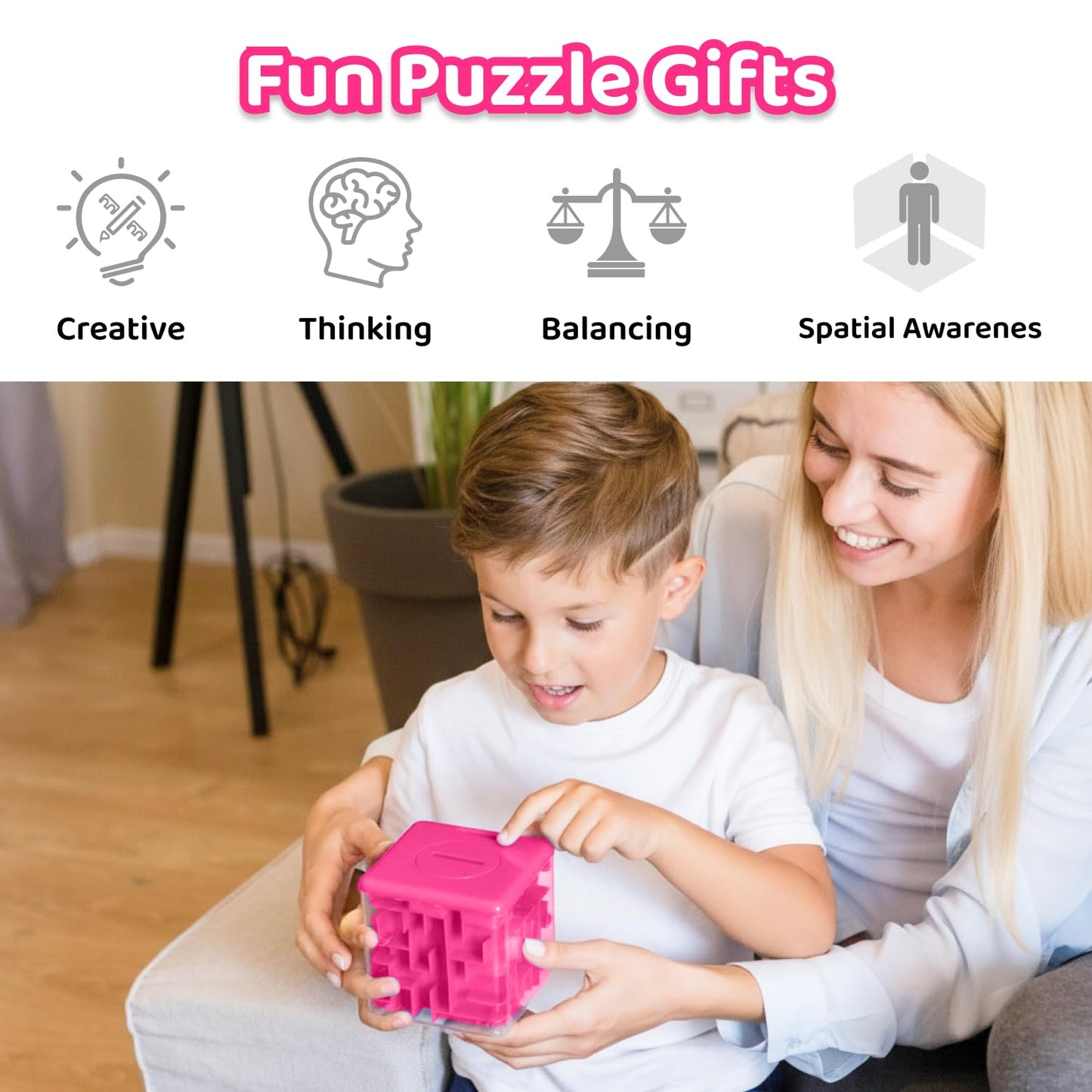 Boxveria Money Maze Pink Puzzle Box – Creative Cash Gift for All Ages