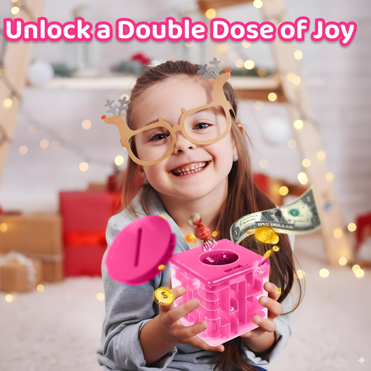 Boxveria Money Maze Pink Puzzle Box – Creative Cash Gift for All Ages