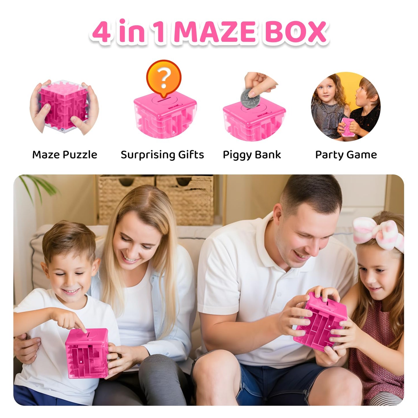 Boxveria Money Maze Pink Puzzle Box – Creative Cash Gift for All Ages