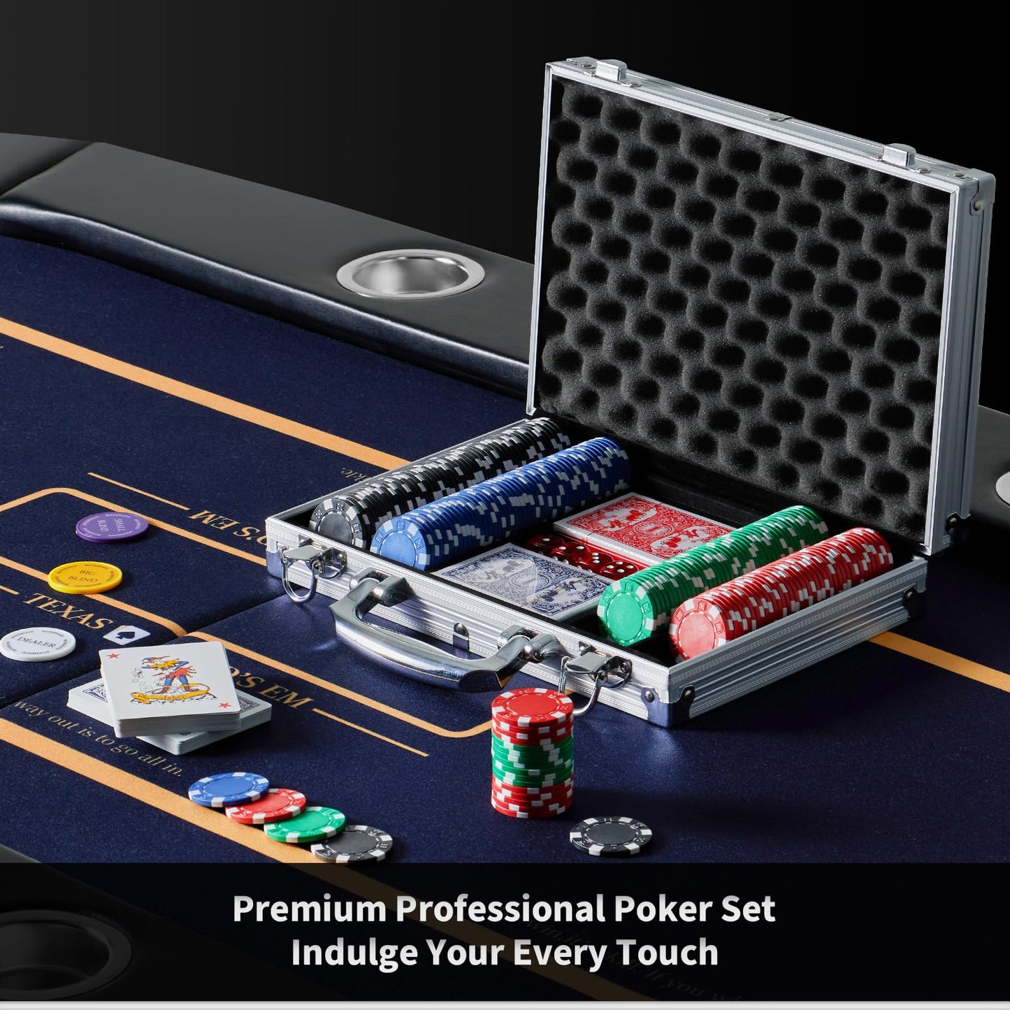 Boyzhood Poker Chips 200Pcs Set with Aluminum Travel Case — 11.5g Chips