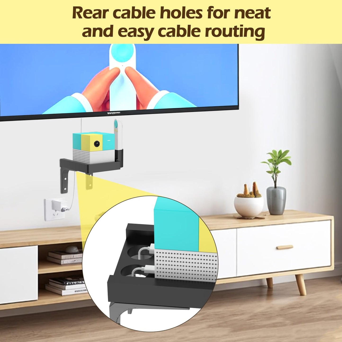 BQDQYBS Wall-Mounted Nex Shelf for Console & Remote — Easy Assembly