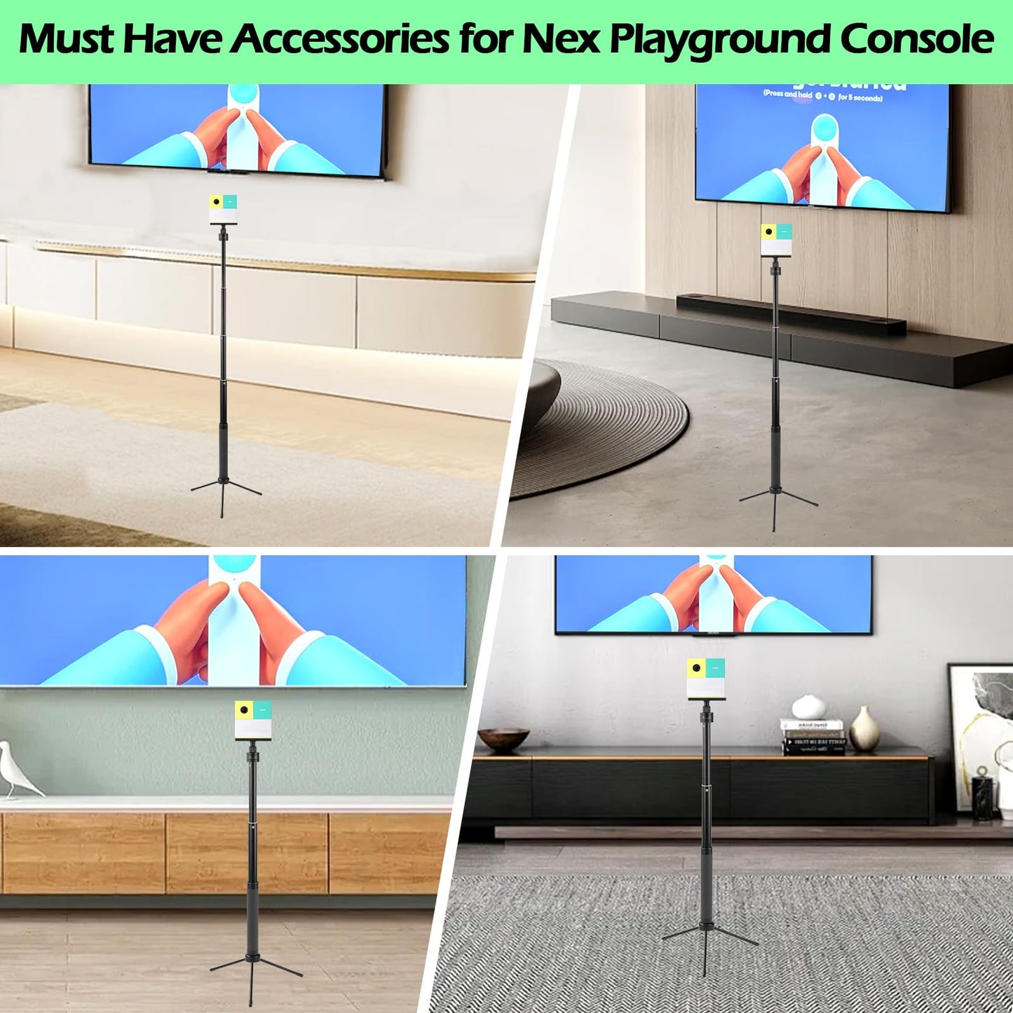 BQDQYBS Tripod Stand for Nex Playground Console – Adjustable Height, Stable Indoor & Outdoor
