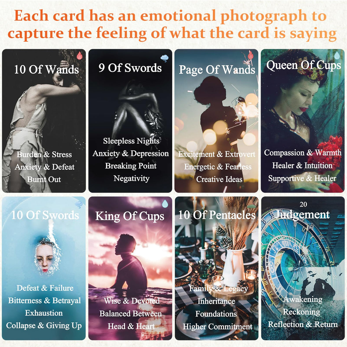BQLXBABLT 78-Card Tarot & Oracle Deck for Beginners — Twin Flame Energy, Life, Love, Time, Career