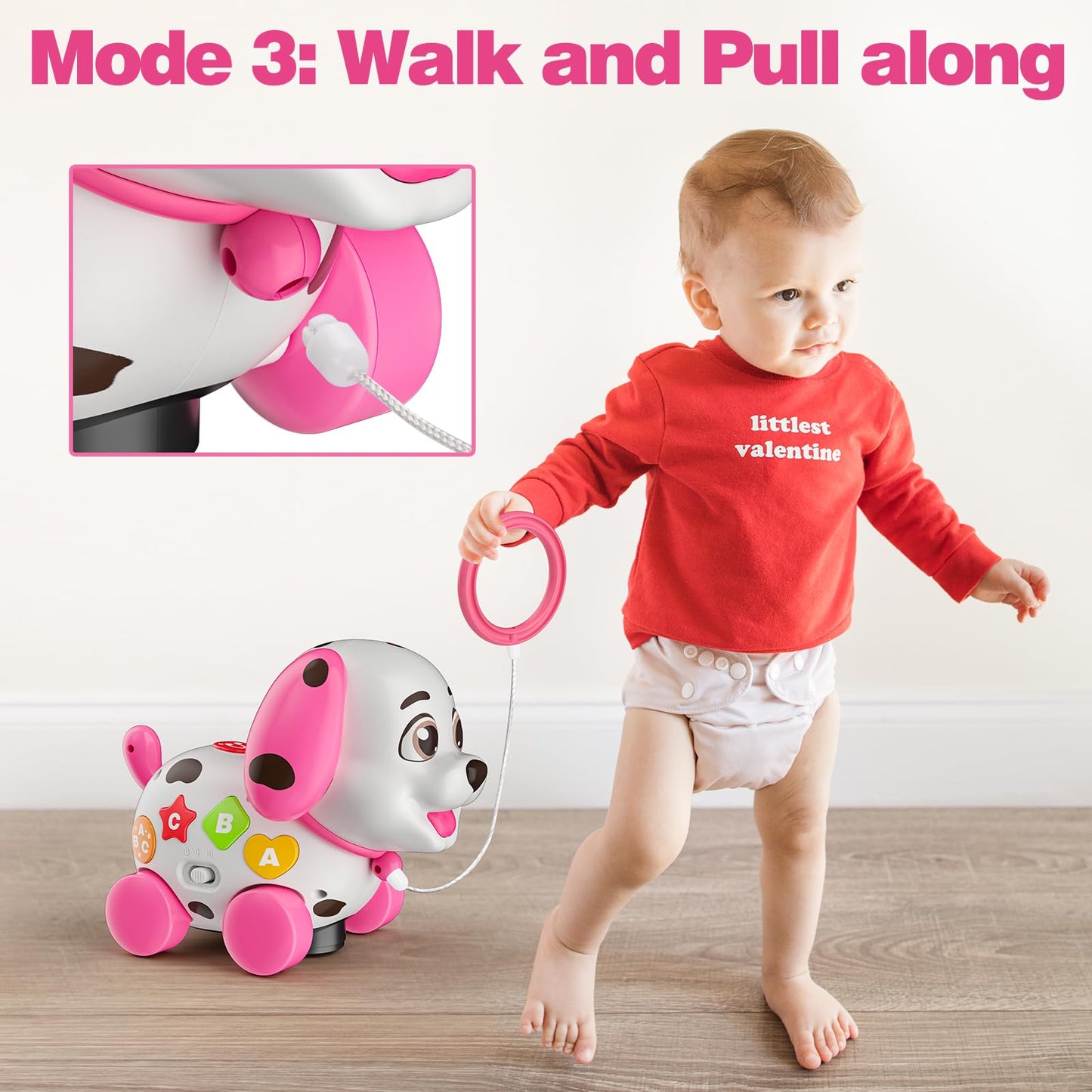 BQU 3-in-1 Musical Puppy Toy for 6-18 Months | Bilingual Baby Gift