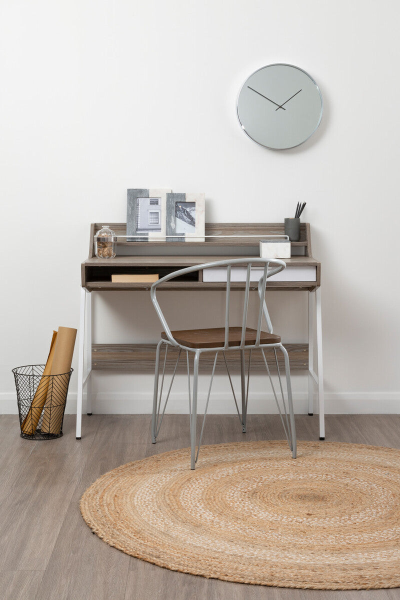 40cm Dia Chrome and Mirror Wall Clock | Baillie
