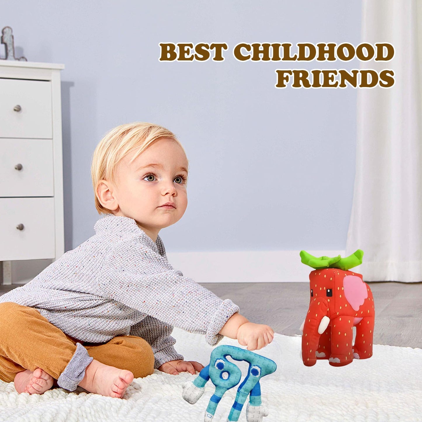 Brainrot Plush Toys – Steal a Brainrot 9.8-inch Red Elephant Plush for Decor & Collectible Gift
