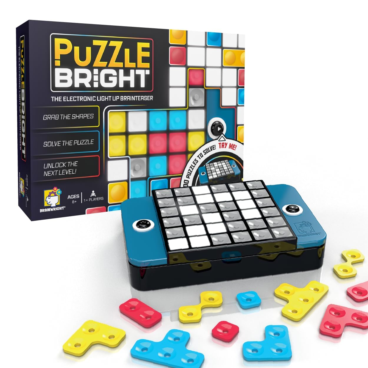Brainwright Puzzle Bright — Interactive Light-Up Brain Teaser with 300+ Challenges