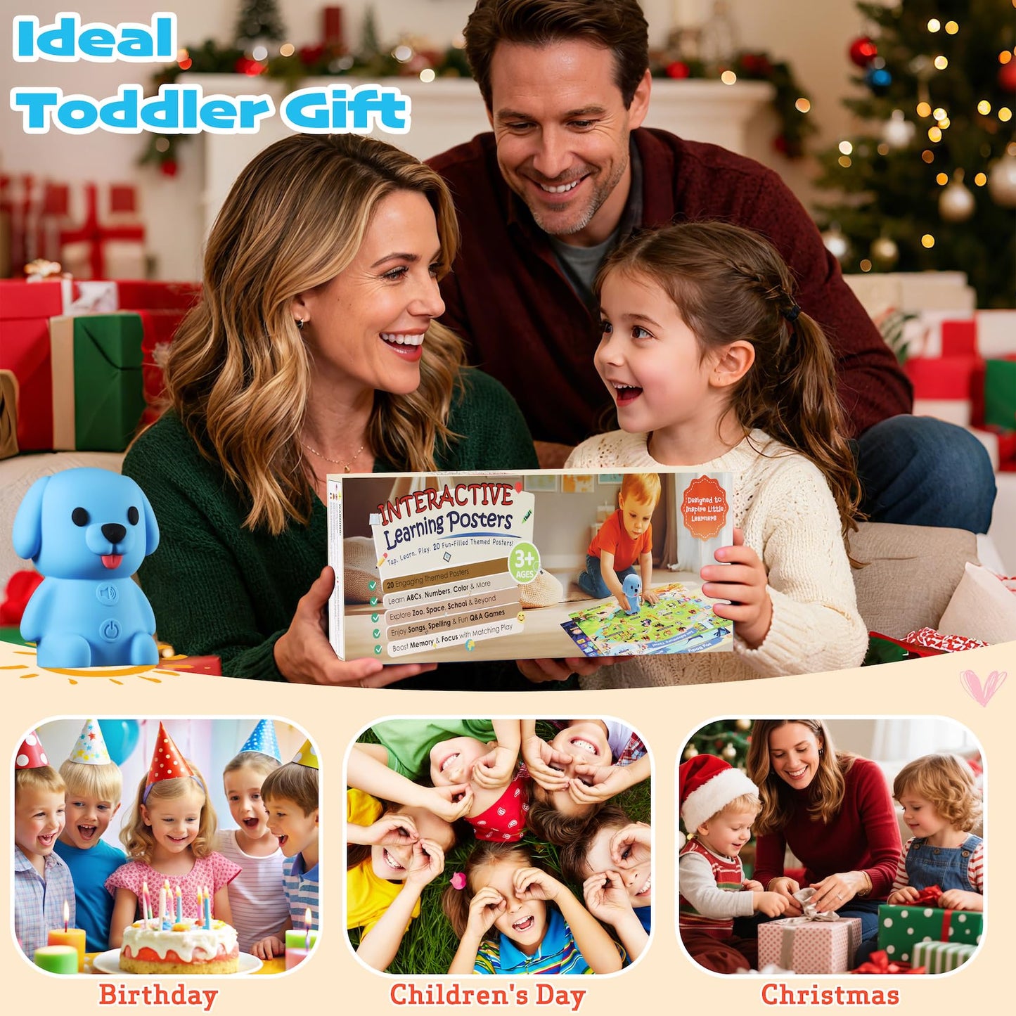 Brakverla Learning Poster Mat with Talking Pen – Interactive Toddler Poster (Ages 2-4)