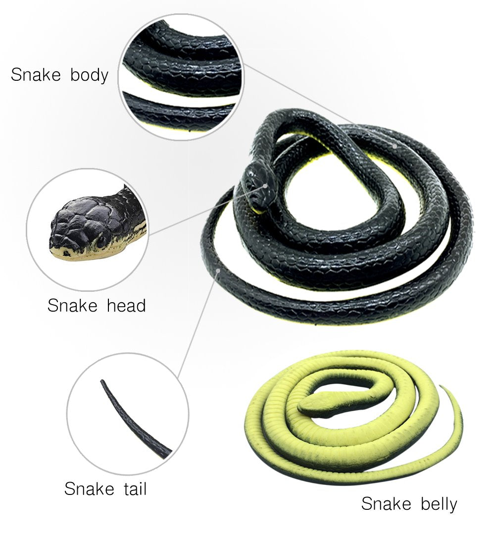 Brandon-super Realistic Rubber Snake 52in – Garden Scare Toy