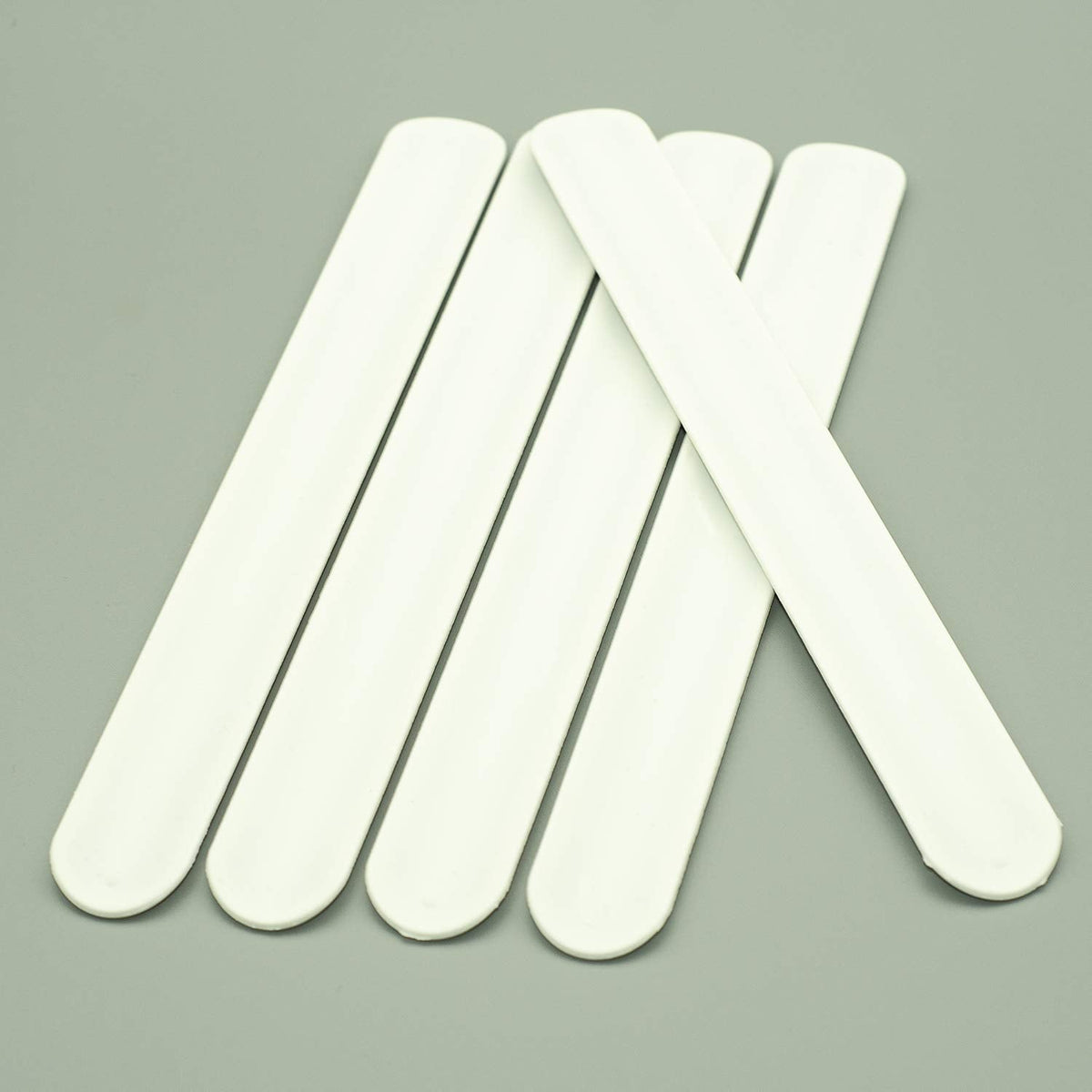 BRANDWINLITE Silicone Slap Bracelets – 5-Pack White Wristbands for Kids & DIY