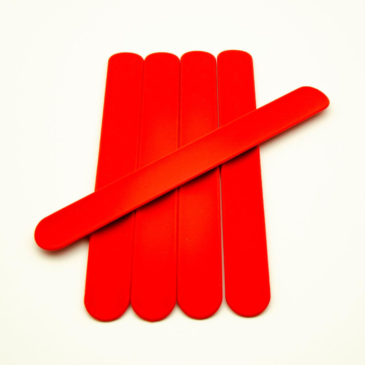 BRANDWINLITE Red Silicone Slap Bracelets – 5-Pack Kids Wristbands for Play & Party
