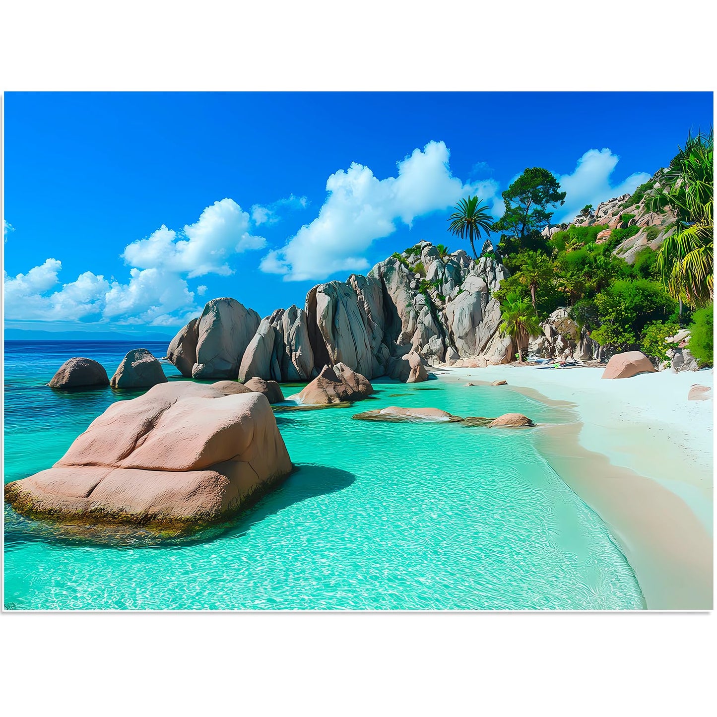 BraniacBits 500 Piece Puzzles for Adults – Beach Landscape Jigsaw, Recycled Cardboard, 20.5 x 15 in