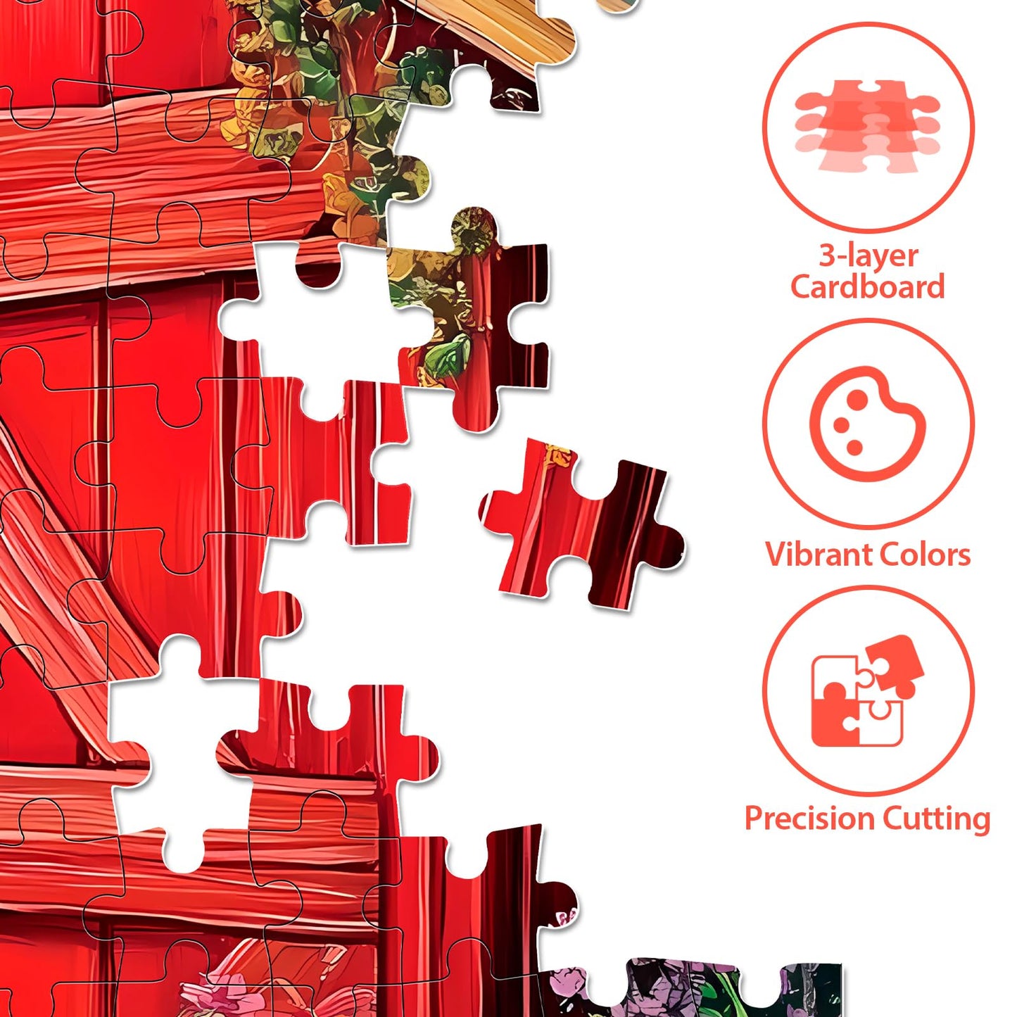 BraniacBits 300-Piece Dog Cat Flower Jigsaw Puzzle – Recycled Cardboard, 20.5 x 15 in