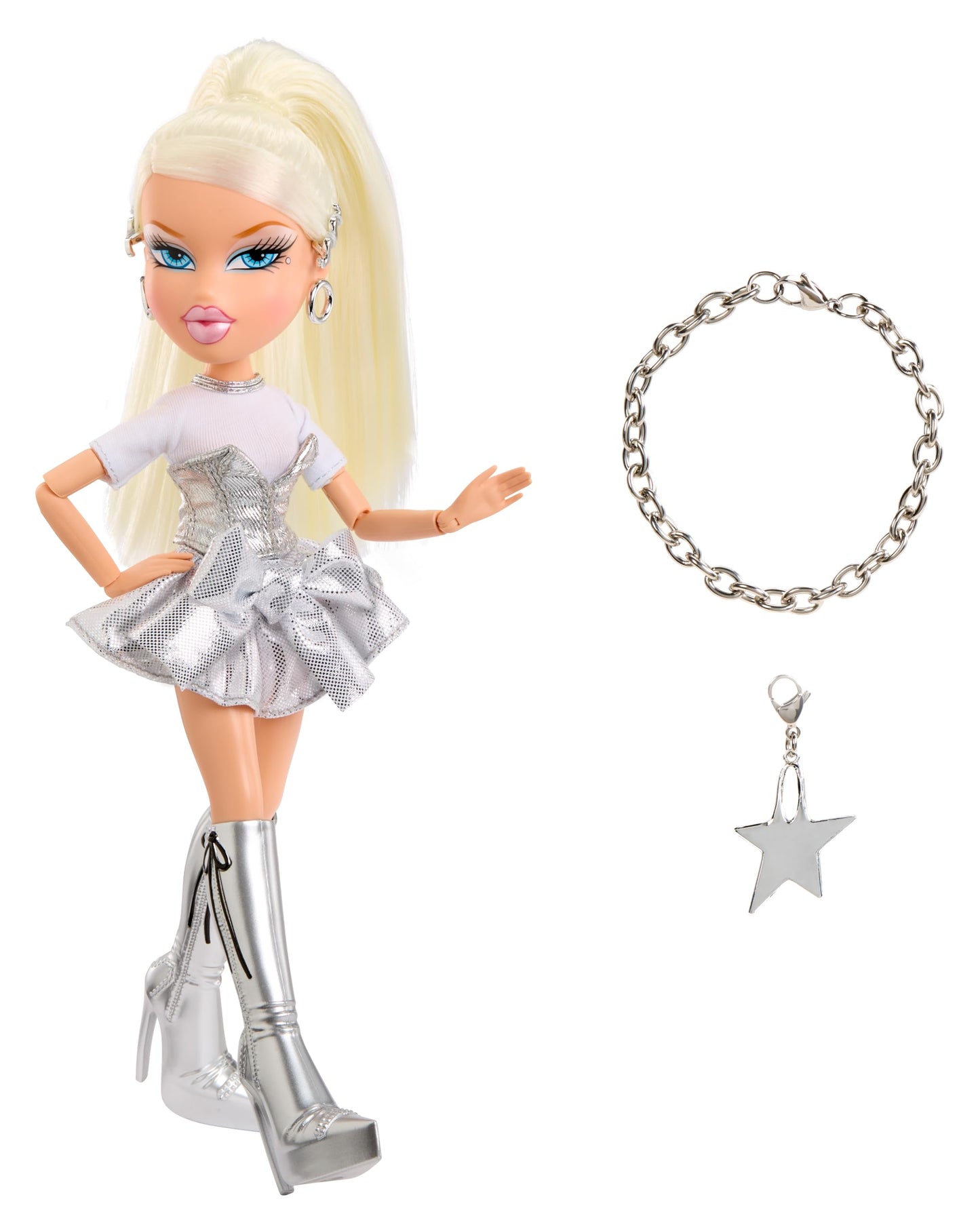 Bratz Charmz Cloe Fashion Doll with Collectible Charm Bracelet | Mix & Match Bling