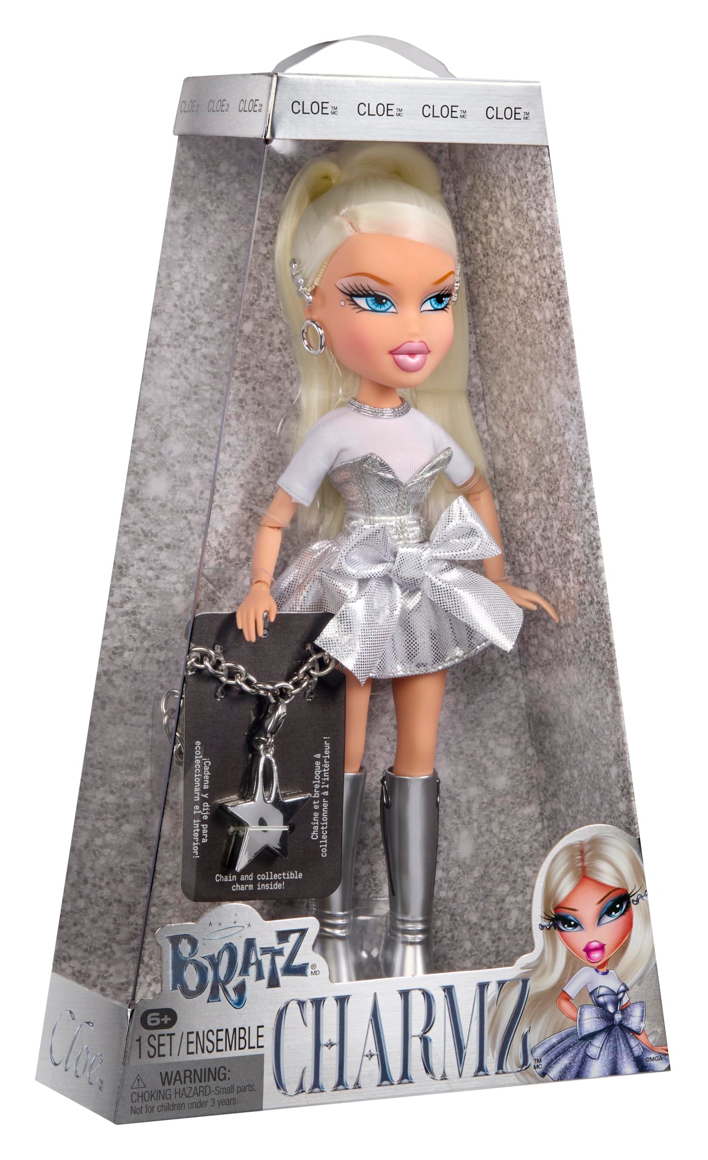 Bratz Charmz Cloe Fashion Doll with Collectible Charm Bracelet | Mix & Match Bling