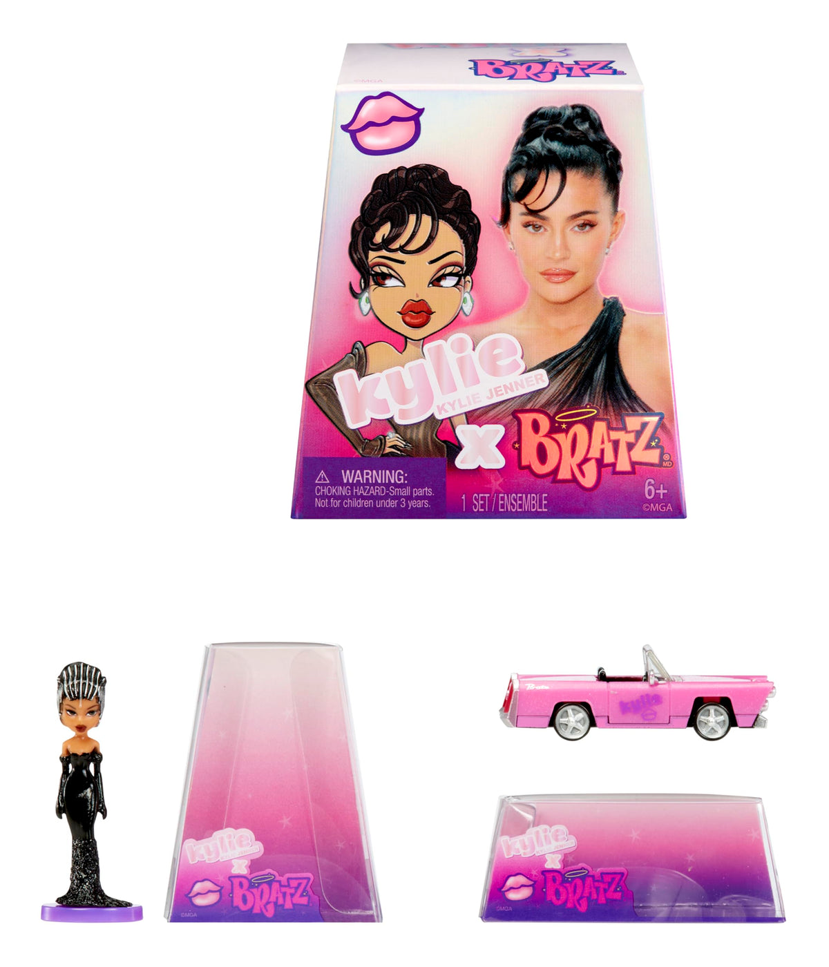 BRATZ x Kylie Jenner Series 1 Collectible Figures – 2 Minis per Pack, Blind Packaging Display