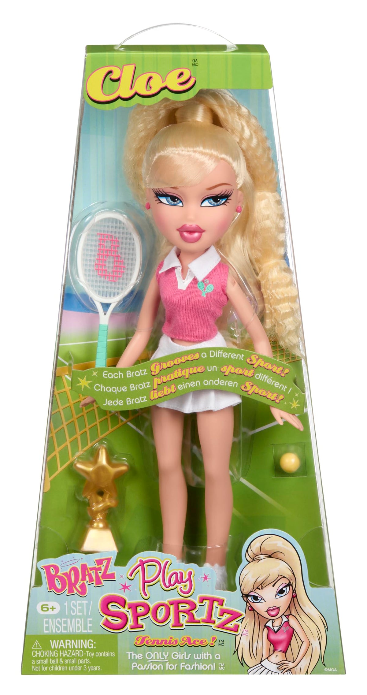 Bratz Play Sportz Cloe Doll – Tennis Fashion & Accessories
