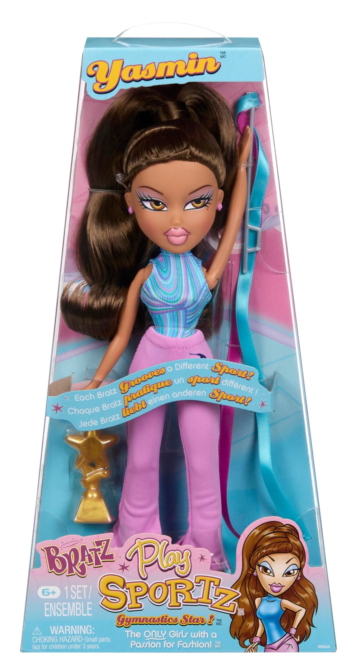 Bratz Play Sportz Yasmin – Gymnastics Fashion Doll with Accessories