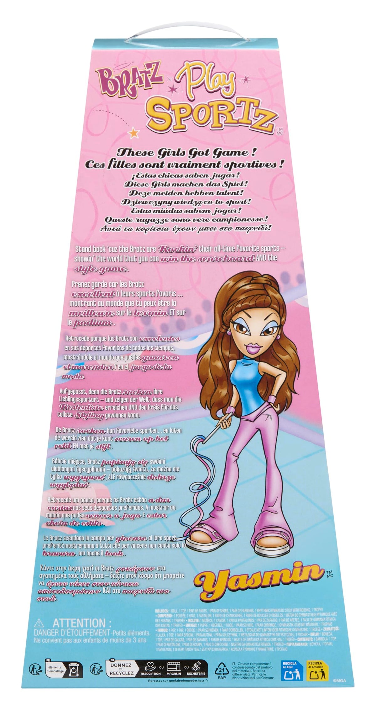 Bratz Play Sportz Yasmin – Gymnastics Fashion Doll with Accessories
