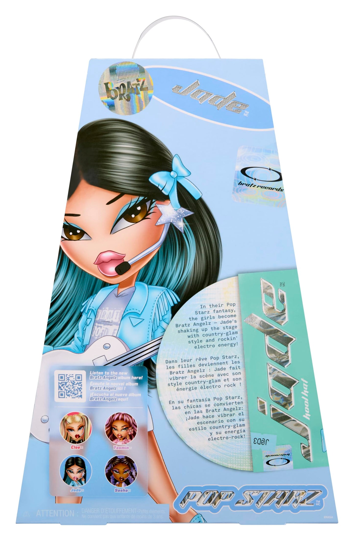 Bratz Pop Starz Jade Fashion Doll with Accessories & Charm | 25th Anniversary