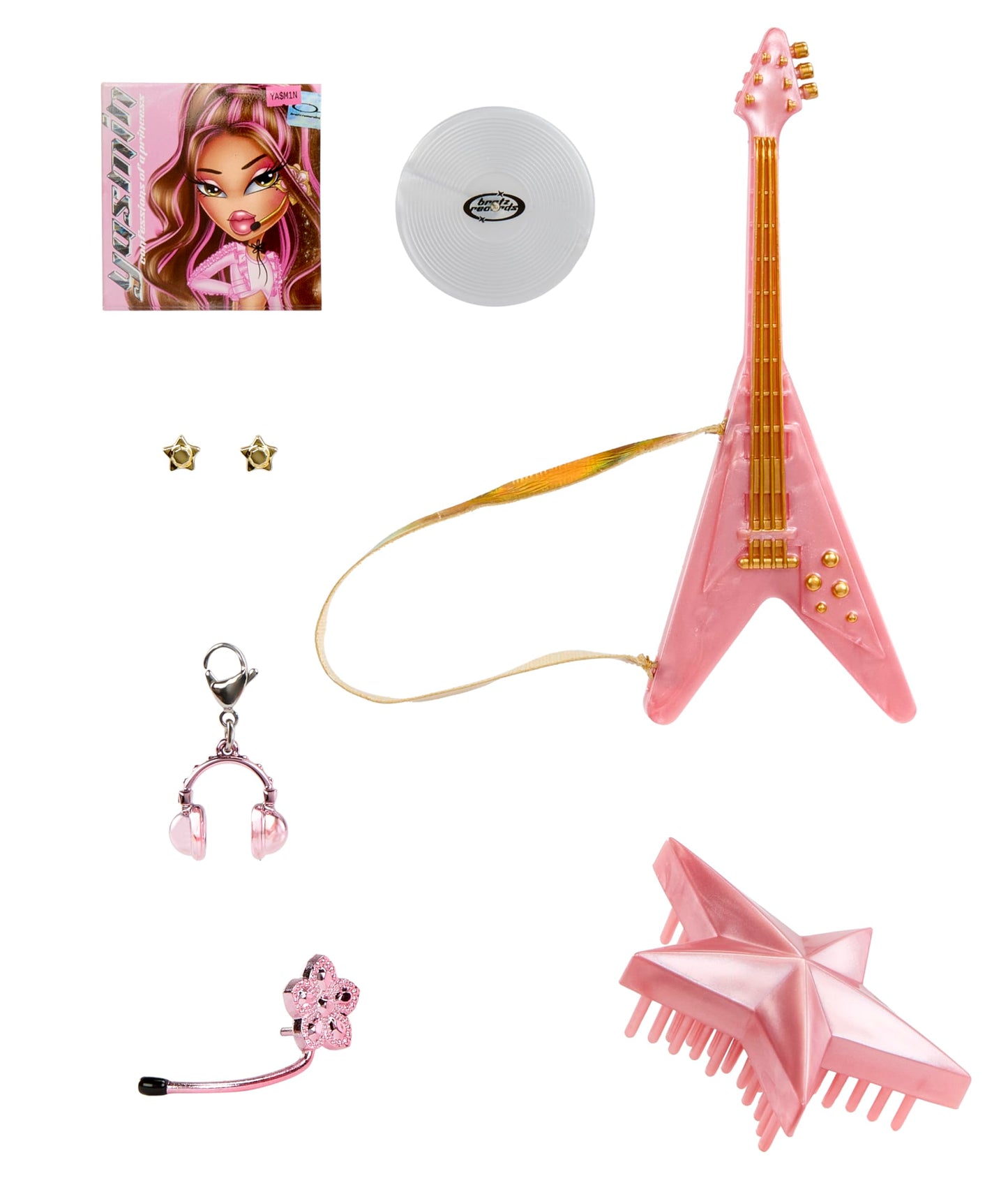 Bratz Pop Starz Yasmin Fashion Doll – Accessories, Charm & Guitar | Collectible Bratz Angelz