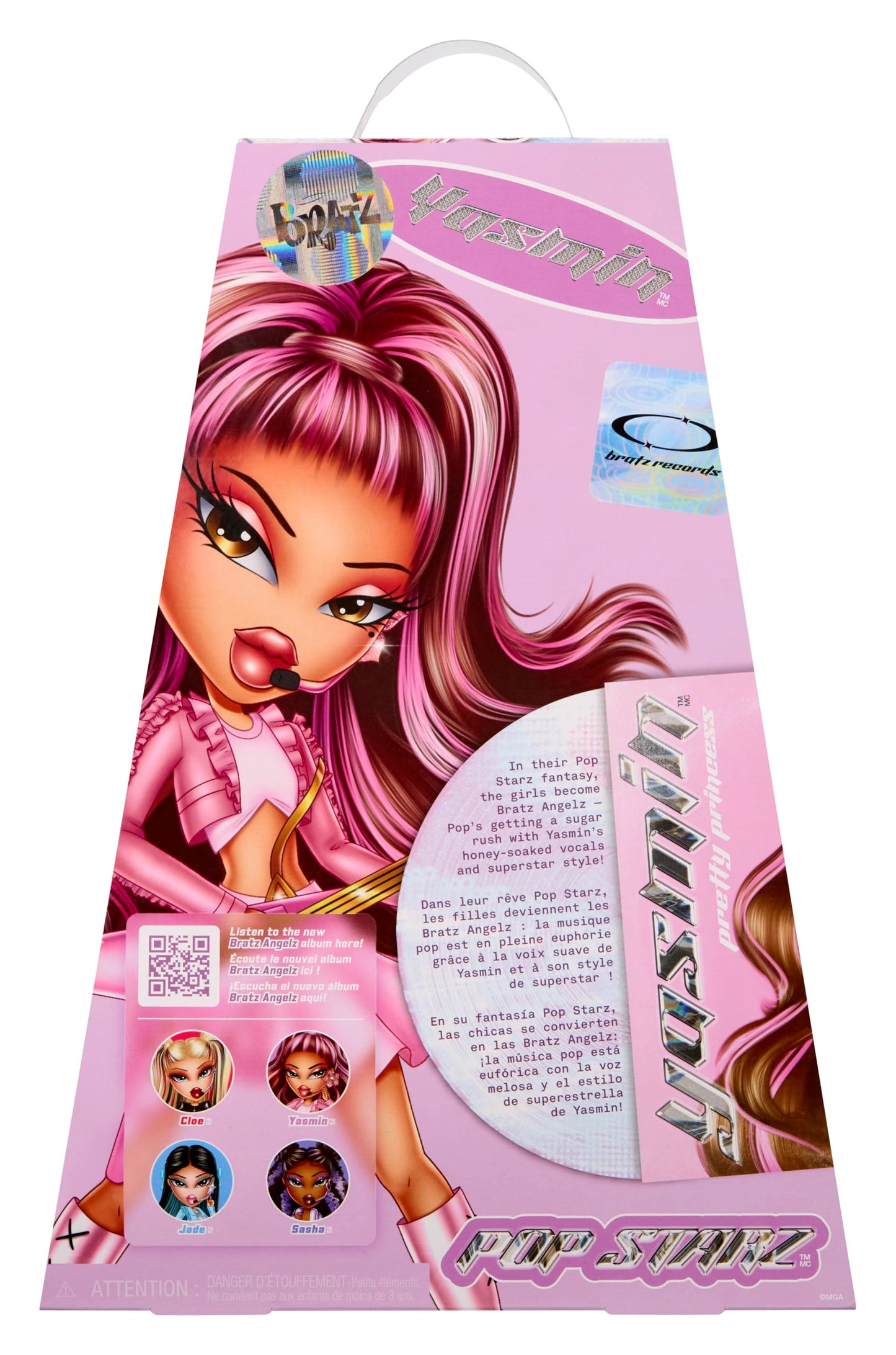 Bratz Pop Starz Yasmin Fashion Doll – Accessories, Charm & Guitar | Collectible Bratz Angelz