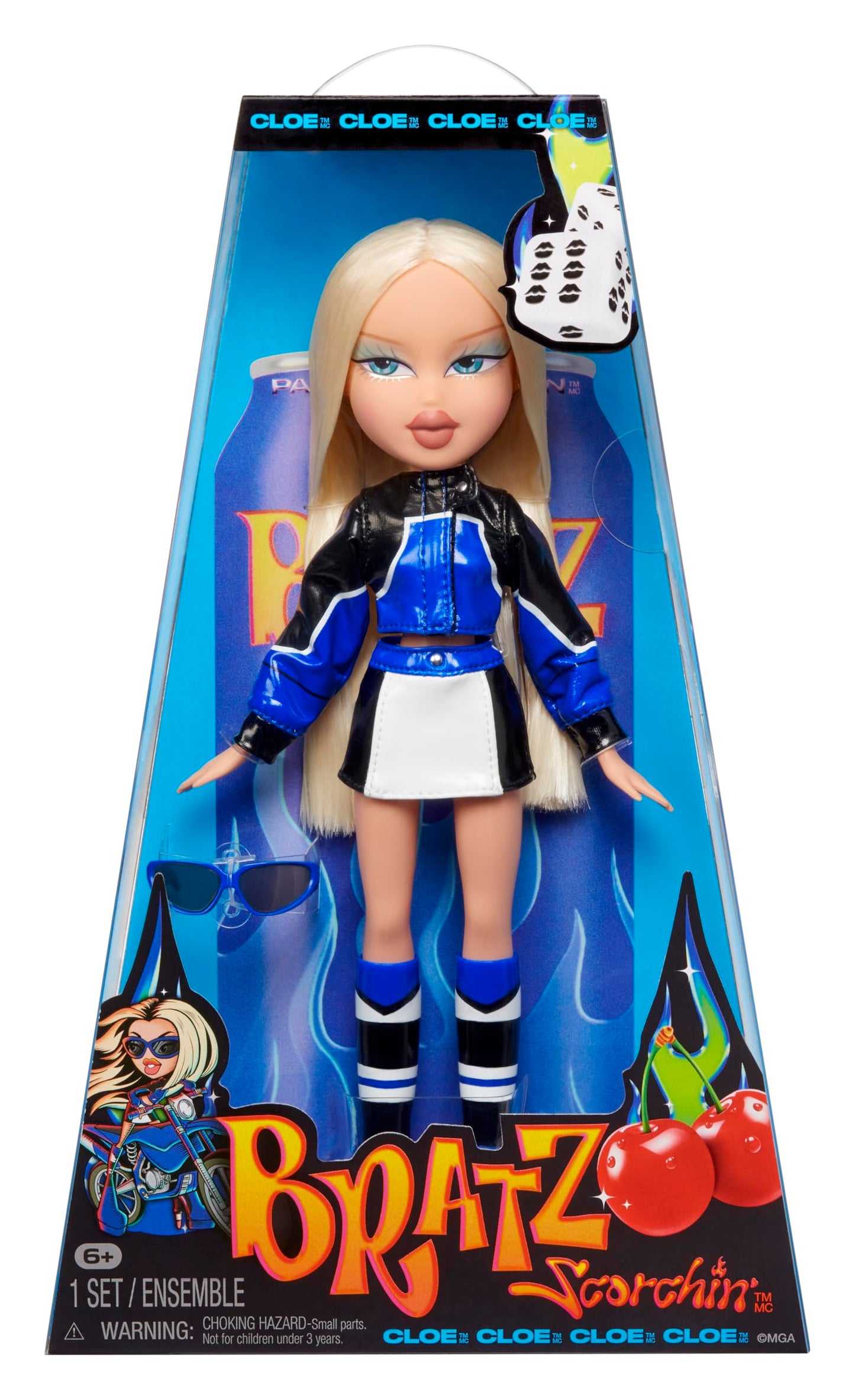 Bratz Scorchin' Cloe Fashion Doll with Accessories – Moto-Inspired Runway Style