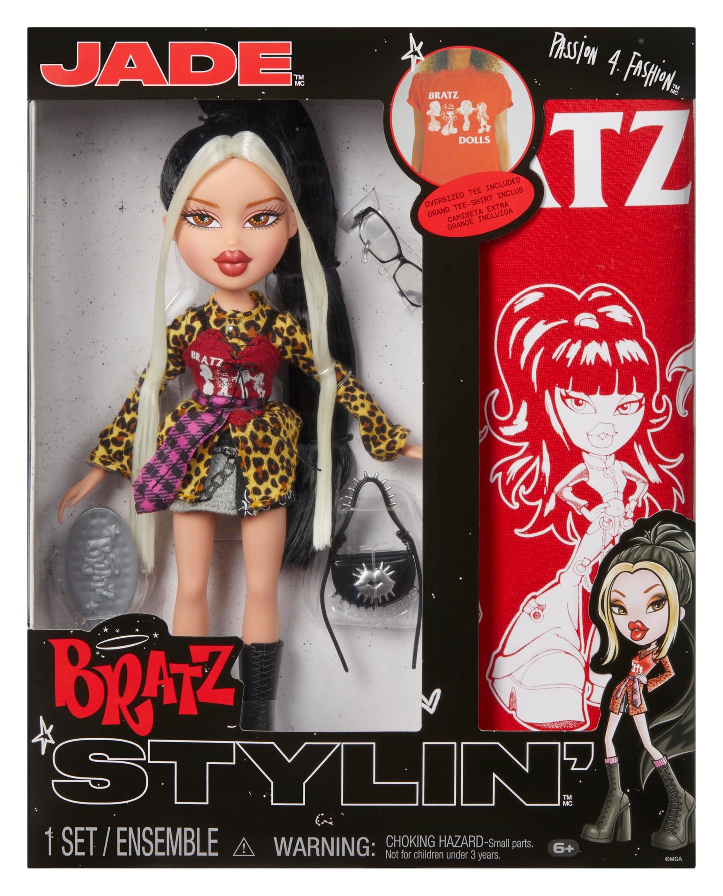 Bratz Stylin' Jade Fashion Doll with Customizable Tee & Accessories